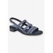 Extra Wide Width Women's Merlin Sandal by Naturalizer in Navy (Size 7 1/2 WW)