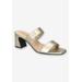 Wide Width Women's Clovelle Sandal by Franco Sarto in Champagne (Size 8 1/2 W)