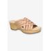 Wide Width Women's Rossana Sandal by Franco Sarto in Nude (Size 9 W)