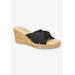 Women's Ghita Sandal by Franco Sarto in Black Crepe (Size 11 M)