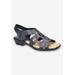 Extra Wide Width Women's Holland Sandal by Franco Sarto in Navy (Size 8 1/2 WW)