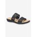 Extra Wide Width Women's Agata Sandal by Franco Sarto in Black (Size 9 WW)