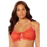 Plus Size Women's Adjustable Push Up Underwire Bikini Top by Swimsuits For All in Fruit Punch Papaya (Size 6)