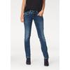 Straight-Jeans PEPE JEANS "VENUS", Damen, Gr. 25, Länge 32, blau (d24 authentic rope str medium), Denim/Jeans, Obermaterial: 84% Baumwolle, 14% Polyester, 2% Elasthan, vintage, casual, regular fit lang, Jeans, mit schmalem Bein