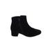 Clarks Ankle Boots: Black Print Shoes - Women's Size 6 1/2 - Almond Toe