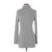 White House Black Market Casual Dress - Sweater Dress: Gray Marled Dresses - Women's Size Small