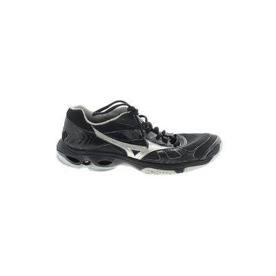 Mizuno Sneakers: Activewear Chunky Heel Casual Black Shoes - Women's Size 10 - Round Toe