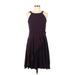 Eva Franco Casual Dress - A-Line Halter Sleeveless: Blue Dresses - Women's Size 6