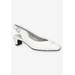 Extra Wide Width Women's Sayo Slingback by Franco Sarto in White (Size 7 WW)