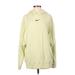 Nike Pullover Hoodie: Yellow Print Tops - Women's Size Small