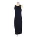 Athleta Casual Dress - Midi High Neck Sleeveless: Blue Print Dresses - Women's Size Small