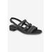 Wide Width Women's Merlin Sandal by Naturalizer in Black (Size 9 W)