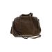 Fossil Leather Satchel: Pebbled Brown Print Bags