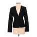 Ann Taylor Blazer Jacket: Short Black Print Jackets & Outerwear - Women's Size 4