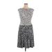 Lauren by Ralph Lauren Casual Dress - DropWaist: Gray Animal Print Dresses - Women's Size 14
