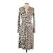 Issa London Casual Dress - Wrap: Brown Print Dresses - Women's Size 10