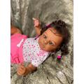 iCradle Reborn Dolls Baby Dolls African 20 Inch Lifelike Baby Girl Soft Body Realistic Newborn Baby Dolls Real Life Baby Dolls Taupe Eyes Caramel Skin Curly Hair Gift for Kids Age 3+
