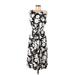 Anne Klein Casual Dress - Midi Scoop Neck Sleeveless: Black Print Dresses - Women's Size 10