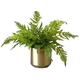 SmPinnaA Artificial Plants Indoor Mini Artificial Potted Plants Faux Fern Plants Greenery in Golden Pots Small Houseplants for Home Decor Office Desk Shower Room Decoration Simulation Plant Potted