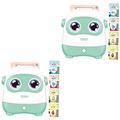 FAVOMOTO 2 Sets Toy Reading Machine Flash Card Education Toys Early Learning Toys Reading Educational Toys Electronic Interactive Toys Cards Talking Toy Educational Machine Abs Puzzle Child