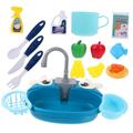 UPKOCH 4 Sets Kitchen Water Toy Electric Kitchen Sink Toys Kitchen Sink Pretend Play Toys for Kids Dishwasher Play Toys Role Play Sink Toys Kid Toy Parent-child Abs Dish Basin Cosplay