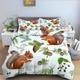 Super King Size Duvet Cover Sets Animal - Bedding Sets Soft Microfibre Super King Size Duvet Cover Sets, 1 Quilt Cover with Zipper Closure 260x220 cm with 2 Pillowcases 50x75cm, Blue, Squirrel