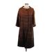 Lafayette 148 New York Wool Coat: Knee Length Brown Jackets & Outerwear - Women's Size Large