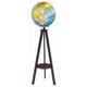 globe World Globe Floor Floor Tripod with Wooden Storage Rack Stand Raised Embossed Map Globe for Home, Office and Classroom map (Color : D)