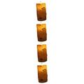 HOMSFOU 4pcs Birch Bark Candle Light Birch Pillar Candles Candle Lights LED Tea Light Flameless Tealight Candles Flameless Flickering Candle Flameless Candles Paraffin Electronic Decorate