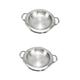 TOPBATHY 2pcs Stainless Steel Griddle Nonstick Baking Pan Stainless Steel Paella Pan Chinese Shabu Stockpot Multi Frying Pan Non Stick Cookware Asian Pot French Commercial Hot Pot