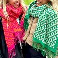 Personalised Two Tone Abstract Heart Scarf