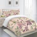 Single Duvet Cover Set Purple Flowers Duvet Sets Soft Bedding Microfiber Fluffy Duvet Cover Easy Care,Bedroom Quilt Cover Set,Duvet Set Boys,Duvet Covers Girls