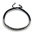 KRISHANA EXPORT STORE Handmade Adjustable Black Thread Artificial Silver Beads Anklet For Women | Girls | Nazariya | Payal | Free Size | Single Leg Beads & Thread Work | Lucky Charms