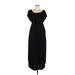 Sarin Mathews Casual Dress - Midi: Black Solid Dresses - Women's Size Large