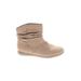 St. John's Bay Boots: Tan Print Shoes - Women's Size 8 1/2 - Round Toe