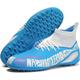 BINQER Soccer Men's High Top Spikes Boys' Shoes Outdoor Grass Training Shoes Breathable and Durable Youth Football Shoes Sports Shoes (Color : Blue 2 R, Size : 2.5 UK)