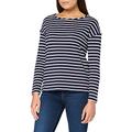 Joules Womens Marina Dropped Shoulder Jersey Top - Navy Cream Stripe - 8