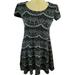 Urban Outfitters Dresses | Kimchi Blue Urban Outfitters Mini Dress Medium Black White Floral Cap Sleeve | Color: Black/White | Size: M