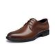 HJGTTTBN Leather Shoes Men Dress Shoes Genuine Leather Formal Men Shoes Loafers Business Derby Wedding Luxury Shoes for Men (Color : Brown, Size : 8)