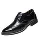 Gsheocm Suit Shoes Men's Black 48 Breathable Comfortable Business Lace-Up Shoes for Work Leisure Plain Leather Shoes for Men Shoes Trainers for Men, 0319a Black, 10 UK