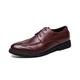 HJGTTTBN Leather Shoes Men Men's Dress Shoes Leather Dress Shoes Men's Plus Size Oxford Shoes Men's Office Shoes Men's (Color : Red, Size : 5.5 UK)