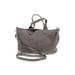 American Eagle Outfitters Leather Satchel: Pebbled Gray Solid Bags