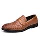 HJGTTTBN Leather Shoes Men Men Leather Shoes Low Heel Fringe Shoes Dress Shoes Brogue Shoes Spring Ankle Boots Vintage Classic Male Casual Shoes (Color : Brown, Size : 7)