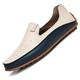 HJGTTTBN Leather Shoes Men Men Boat Shoes Mens Slip-on Driving Casual Shoes Men (Color : Beige, Size : 5.5 UK)