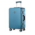 BLBTEDUAMDE 20" 22" 24" 26" Men Business Suitcase Women Cabin Carry-On Suitcase Students' Large Capacity College Password Luggage (Color : Blue, Size : 22")