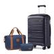 Kono Luggage Sets of 3 Piece Medium Check in Luggage Includes 1pcs Travel Bag and 1pcs Toiletry Bag Lightweight Polypropylene 65cm Travel Suitcase Sets with Secure TSA Lock