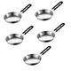 TOPBATHY 5pcs Stainless Steel Mini Pot Steak Frying Pan Chef Pans Cast Iron Skillet Mini Cast Iron Nonstick Frying Pan Ceramic Fry Pan Egg Small Bread Maker Flat Pan Pancake Electromagnetic