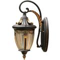 Indoor/Outdoor Wall Lamp Black Glass Shade Wall Sconces LED Wall Light Victorian Bronze Finish Clear Fixture Lantern Cast Aluminum Exterior Lantern Wall Mount Light charitable