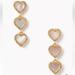 Kate Spade Jewelry | New. Kate Spade Gold White Take Heart Linear Earrings | Color: Gold/White | Size: Os