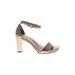 Naturalizer Heels: Gold Solid Shoes - Women's Size 9 1/2 - Open Toe